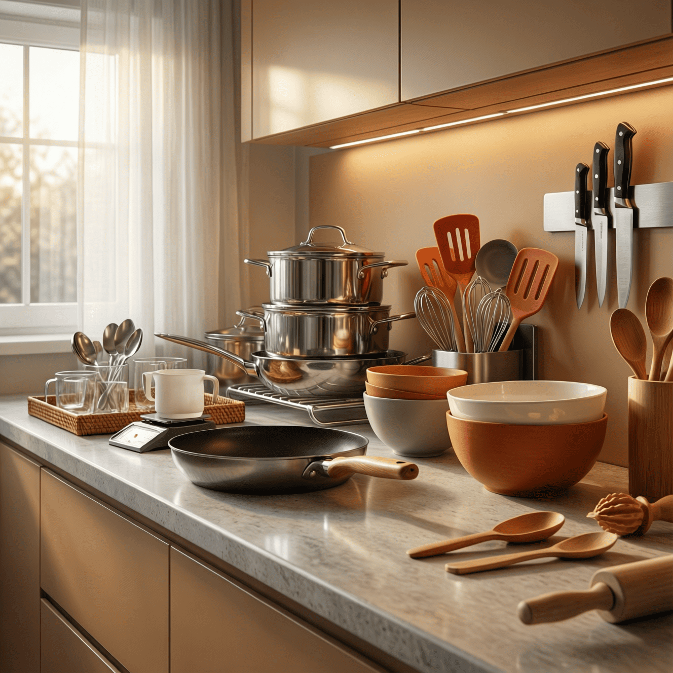 Utensílios essenciais para cozinhar bem: lista completa para iniciantes